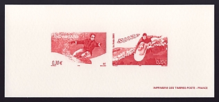 2004 20-30c France 'Extreme Sports' Compound Trial Color Proof Miniature Sheetlet, Epreuve de Luxe, Deluxe Presentation Miniature Sheet