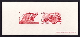 2004 20-30c France 'Extreme Sports' Compound Trial Color Proof Miniature Sheetlet, Epreuve de Luxe, Deluxe Presentation Miniature Sheet