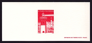 2004 50c France 'Ouistreham Lighthouse' Trial Color Proof Miniature Sheetlet, Epreuve de Luxe, Deluxe Presentation Miniature Sheet
