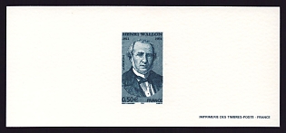 2004 50c France 'Henri Wallon (1812-1904), Historian and Politician' Trial Color Proof Miniature Sheetlet, Epreuve de Luxe, Deluxe Presentation Miniature Sheet