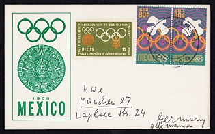 1968 'XIX Olympic Games in Mexico', Ukrainian Diaspora Issue Postcard
