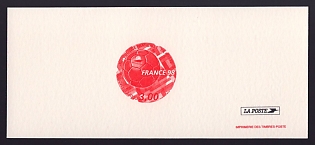 1998 3fr France '1998 World Cup Soccer Championships, France' Trial Color Proof Miniature Sheetlet, Epreuve de Luxe, Deluxe Presentation Miniature Sheet
