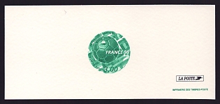 1998 3fr France '1998 World Cup Soccer Championships, France' Trial Color Proof Miniature Sheetlet, Epreuve de Luxe, Deluxe Presentation Miniature Sheet