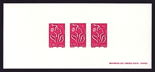 2005-07 5-64c France 'Marianne' Compound Trial Color Proof Miniature Sheetlet, Epreuve de Luxe, Deluxe Presentation Miniature Sheet