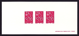 2005-07 82c-1.98€ France 'Marianne' Compound Trial Color Proof Miniature Sheetlet, Epreuve de Luxe, Deluxe Presentation Miniature Sheet