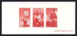 2005 53c France 'Stories by Jules Verne (1828-1905)' Compound Trial Color Proof Miniature Sheetlet, Epreuve de Luxe, Deluxe Presentation Miniature Sheet