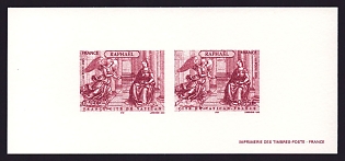 2005 53-55c France 'The Annunciation, by Raphael' Compound Trial Color Proof Miniature Sheetlet, Epreuve de Luxe, Deluxe Presentation Miniature Sheet