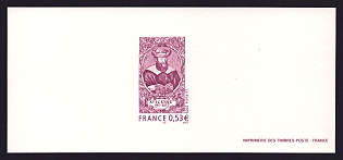 2005 53c France 'Avicenna (980-1037), Scientist' Trial Color Proof Miniature Sheetlet, Epreuve de Luxe, Deluxe Presentation Miniature Sheet