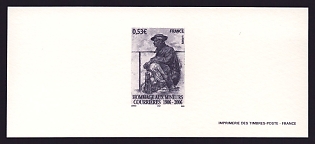 2006 53c France 'Courrieres Coal Mine Disaster Cent' Trial Color Proof Miniature Sheetlet, Epreuve de Luxe, Deluxe Presentation Miniature Sheet