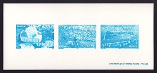 2006 53c France 'Aspects of Life in the French Regions Type of 2003' Compound Trial Color Proof Miniature Sheetlet, Epreuve de Luxe, Deluxe Presentation Miniature Sheet
