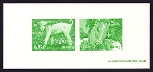 2006 55-82c France 'Young Animals' Compound Trial Color Proof Miniature Sheetlet, Epreuve de Luxe, Deluxe Presentation Miniature Sheet