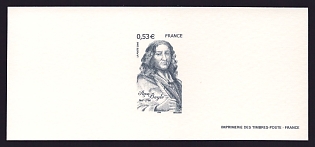 2006 53c France 'Pierre Bayle (1647-1706), Philiosopher' Trial Color Proof Miniature Sheetlet, Epreuve de Luxe, Deluxe Presentation Miniature Sheet
