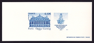 2006 53c France 'Garnier Opera House, Paris' Trial Color Proof Miniature Sheetlet, Epreuve de Luxe, Deluxe Presentation Miniature Sheet