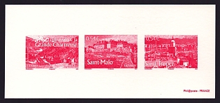 2007 54c France 'Aspects of Life in the French Regions Type of 2003' Compound Trial Color Proof Miniature Sheetlet, Deluxe Presentation Miniature Sheet