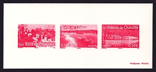 2007 54c France 'Aspects of Life in the French Regions Type of 2003' Compound Trial Color Proof Miniature Sheetlet, Deluxe Presentation Miniature Sheet