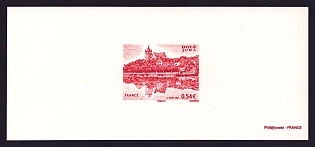 2007 54c France 'Dole' Trial Color Proof Miniature Sheetlet, Deluxe Presentation Miniature Sheet