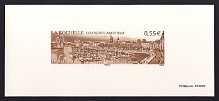 2008 55c France 'La Rochelle' Trial Color Proof Miniature Sheetlet, Deluxe Presentation Miniature Sheet