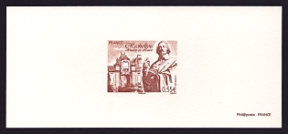 2008 55c France 'Richelieu' Trial Color Proof Miniature Sheetlet, Deluxe Presentation Miniature Sheet