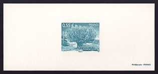 2008 55c France 'Mediterranean Summit, Paris' Trial Color Proof Miniature Sheetlet, Deluxe Presentation Miniature Sheet