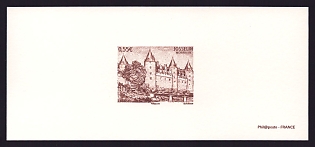 2008 55c France 'Josselin' Trial Color Proof Miniature Sheetlet, Deluxe Presentation Miniature Sheet
