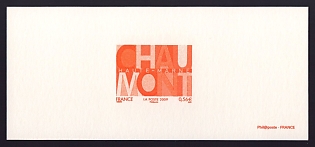 2009 56c France 'Chaumont' Trial Color Proof Miniature Sheetlet, Deluxe Presentation Miniature Sheet