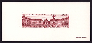 2009 56c France 'Bordeaux' Trial Color Proof Miniature Sheetlet, Deluxe Presentation Miniature Sheet