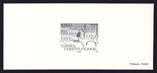 2009 56c France 'Constitutional Council' Trial Color Proof Miniature Sheetlet, Deluxe Presentation Miniature Sheet