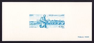 2009 56c France 'Macon' Trial Color Proof Miniature Sheetlet, Deluxe Presentation Miniature Sheet