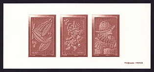 2009 56c France 'Chocolate' Compound Trial Color Proof Miniature Sheetlet, Deluxe Presentation Miniature Sheet