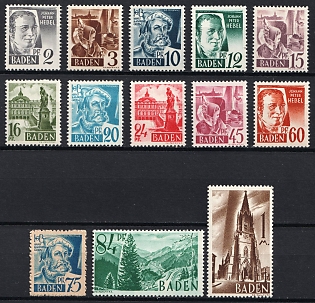 1947 Baden, French Zone of Occupation, Germany, Complete Set