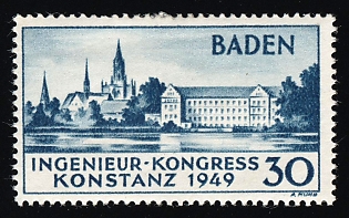 1949 30pf Baden, French Zone of Occupation, Germany