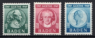 1949 Baden, French Zone of Occupation, Germany, Complete Set