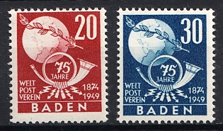 1949 Baden, French Zone of Occupation, Germany, Complete Set