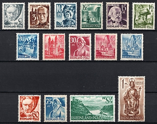 1947-48 Rhineland-Palatinate, French Zone of Occupation, Germany, Complete Set