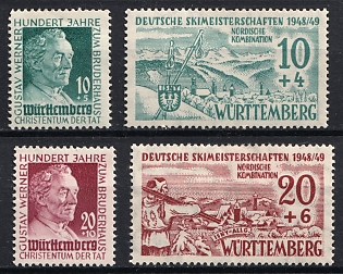 1949 Wurttemberg-Hohenzollen, French Zone of Occupation, Germany, Complete Sets