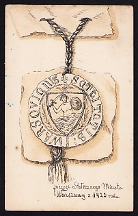 1916 (5 Feb) Polish Legion in Austro-Hungarian Army, Picture Field Post Postcard to Borysław - Galizia, Austrian Royal and Imperial Field Post Postmark 355, Red Postmark of the Military Police Command of the 2nd Brigade of the Polish Legions