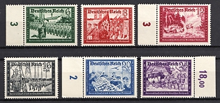 1941 Third Reich, Germany, Complete Set, Margins, Plate Numbers