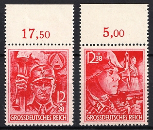 1945 Third Reich, Germany, Complete Set, Margins, Plate Numbers