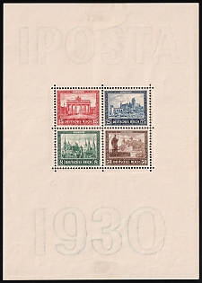1930 Weimar Republic, Germany, Souvenir Sheet 'IPOSTA'