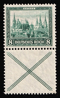 1930 8pf Weimar Republic, Germany, Se-tenant, Zusammendrucke