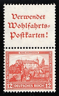 1932 12pf Weimar Republic, Germany, Se-tenant, Zusammendrucke