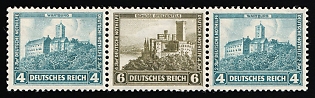 1932 Weimar Republic, Germany, Se-tenant, Zusammendrucke