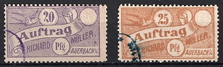 1887 Auerbach i. Vogtland, Germany Local Post, Private City Mail, CTO Cancelled-to-order