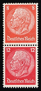 1933 Third Reich, Germany, Se-tenant, Zusammendrucke