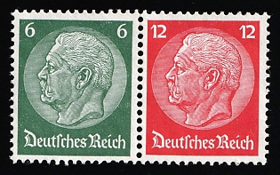 1934 Third Reich, Germany, Se-tenant, Zusammendrucke