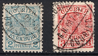 1887 Bernburg, Germany Local Post, Private City Mail, Circular Cancellations