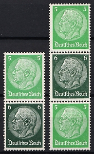 1939 Third Reich, Germany, Se-tenants, Zusammendrucke