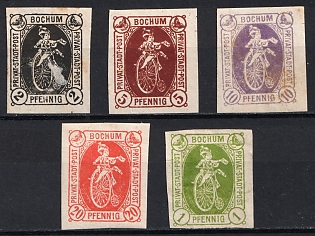 1887 Bochum, Germany Local Post, Private City Mail, Imperforate