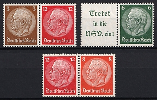 1939 Third Reich, Germany, Se-tenants, Zusammendrucke
