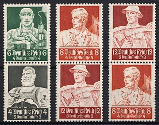 1934 Third Reich, Germany, Se-tenants, Zusammendrucke
